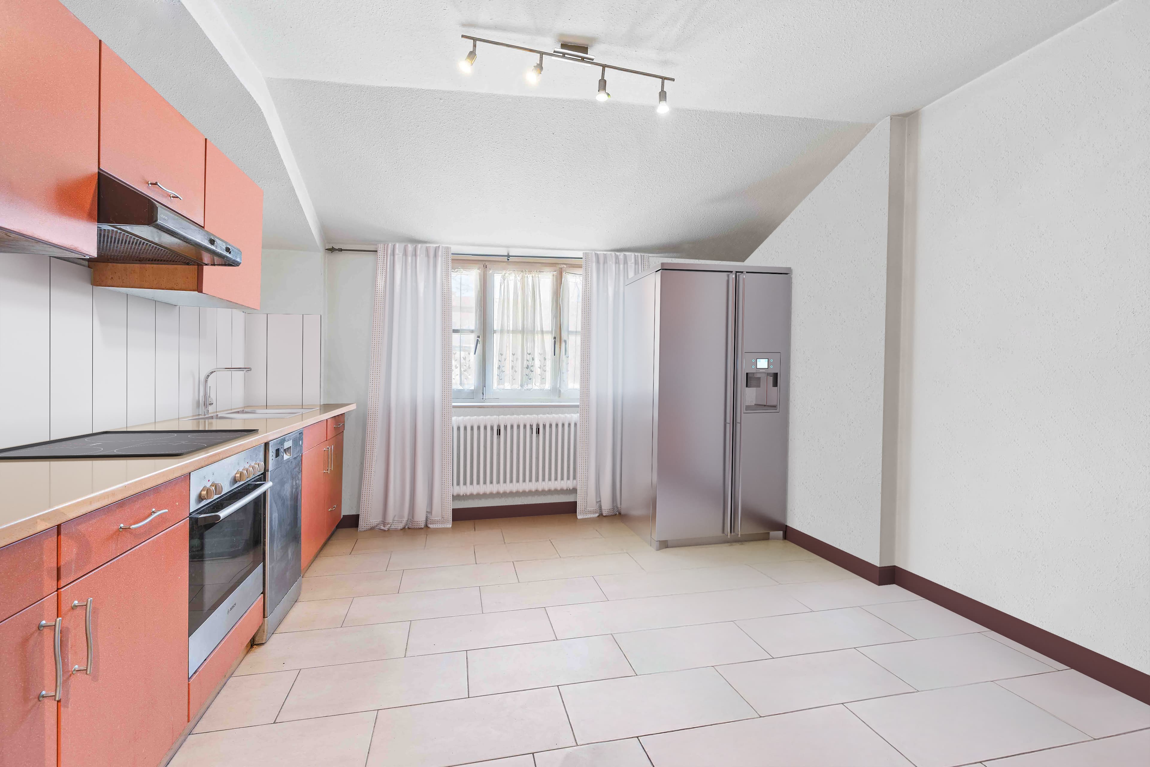 Virtually staged room