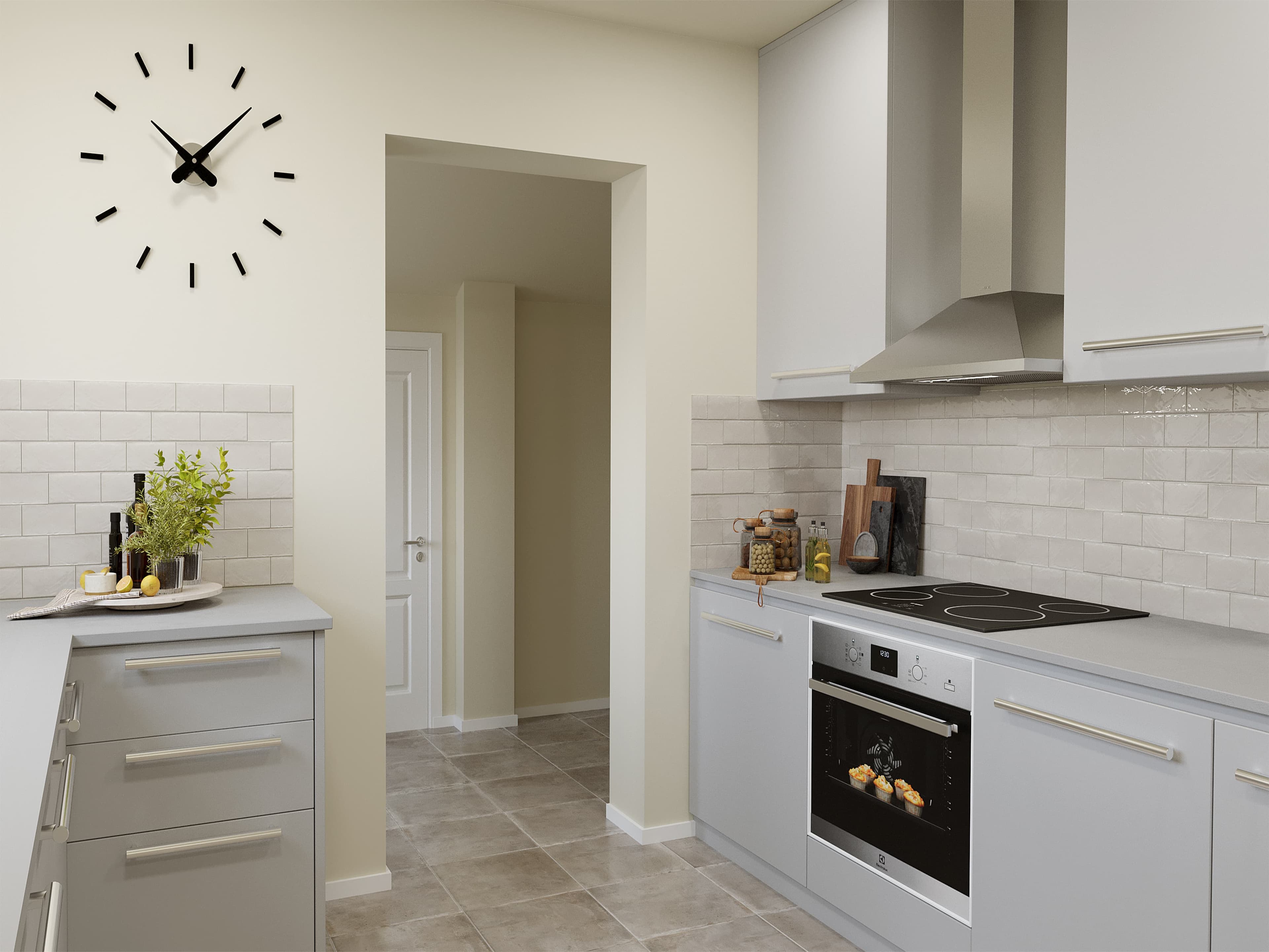 Virtually staged room